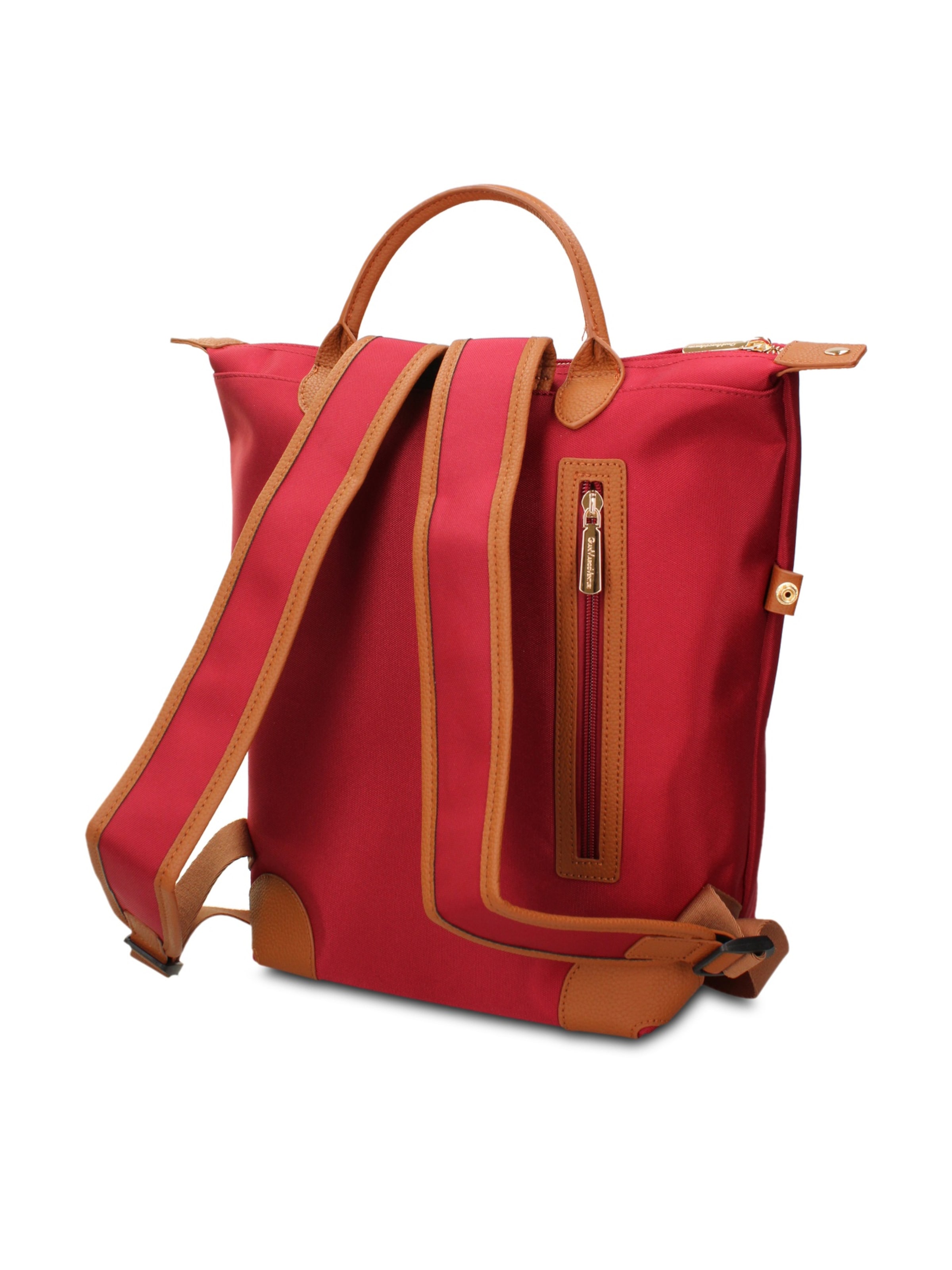 Zaino 'Zaino Novara Elite Gianmarco Venturi - Pelle Vegana 100% PU' di GianMarco Venturi in rosso