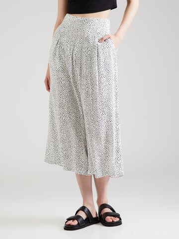 Marks & Spencer Wide leg Pleat-Front Pants in White: front