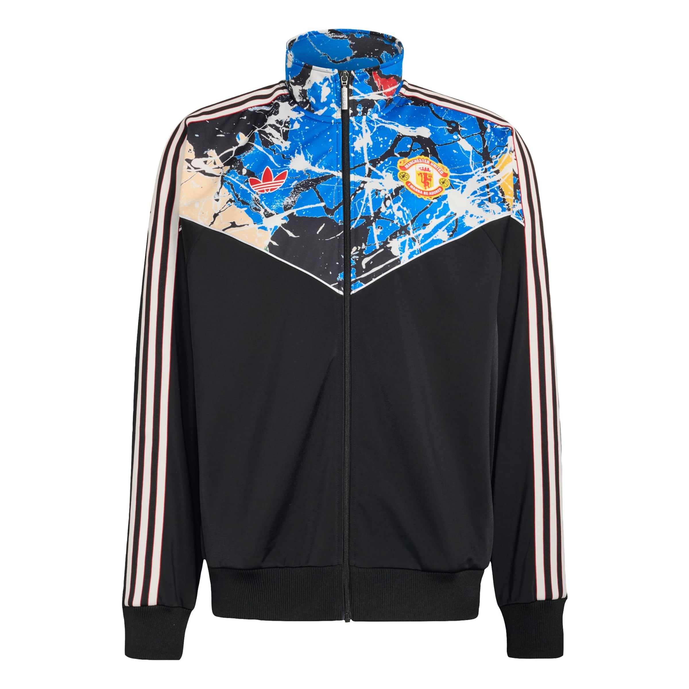 ADIDAS PERFORMANCE Athletic Jacket 'Manchester United Stone Roses' in Royal blue / Black / White / Off white, Item view