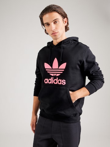 juoda ADIDAS ORIGINALS Megztinis be užsegimo 'Adicolor Classics Trefoil': priekis