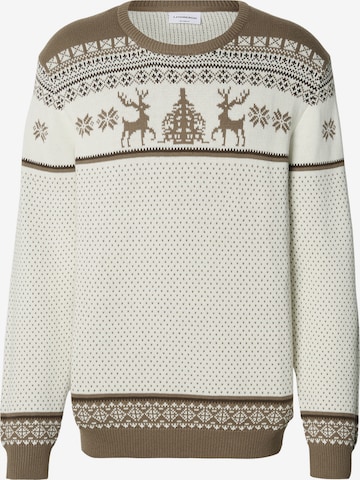 Lindbergh Πουλόβερ σε καφέ: μπροστά