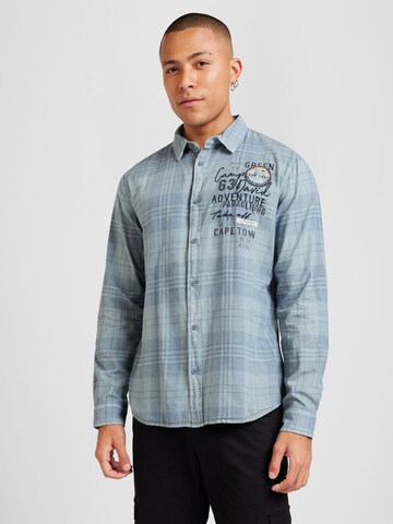 CAMP DAVID Regular fit Overhemd in Blauw: voorkant