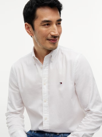 TOMMY HILFIGER Slim fit Zakelijk overhemd 'Flex' in Wit