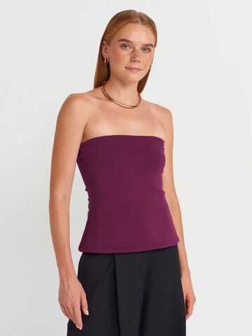 Dilvin Top in Purple: front