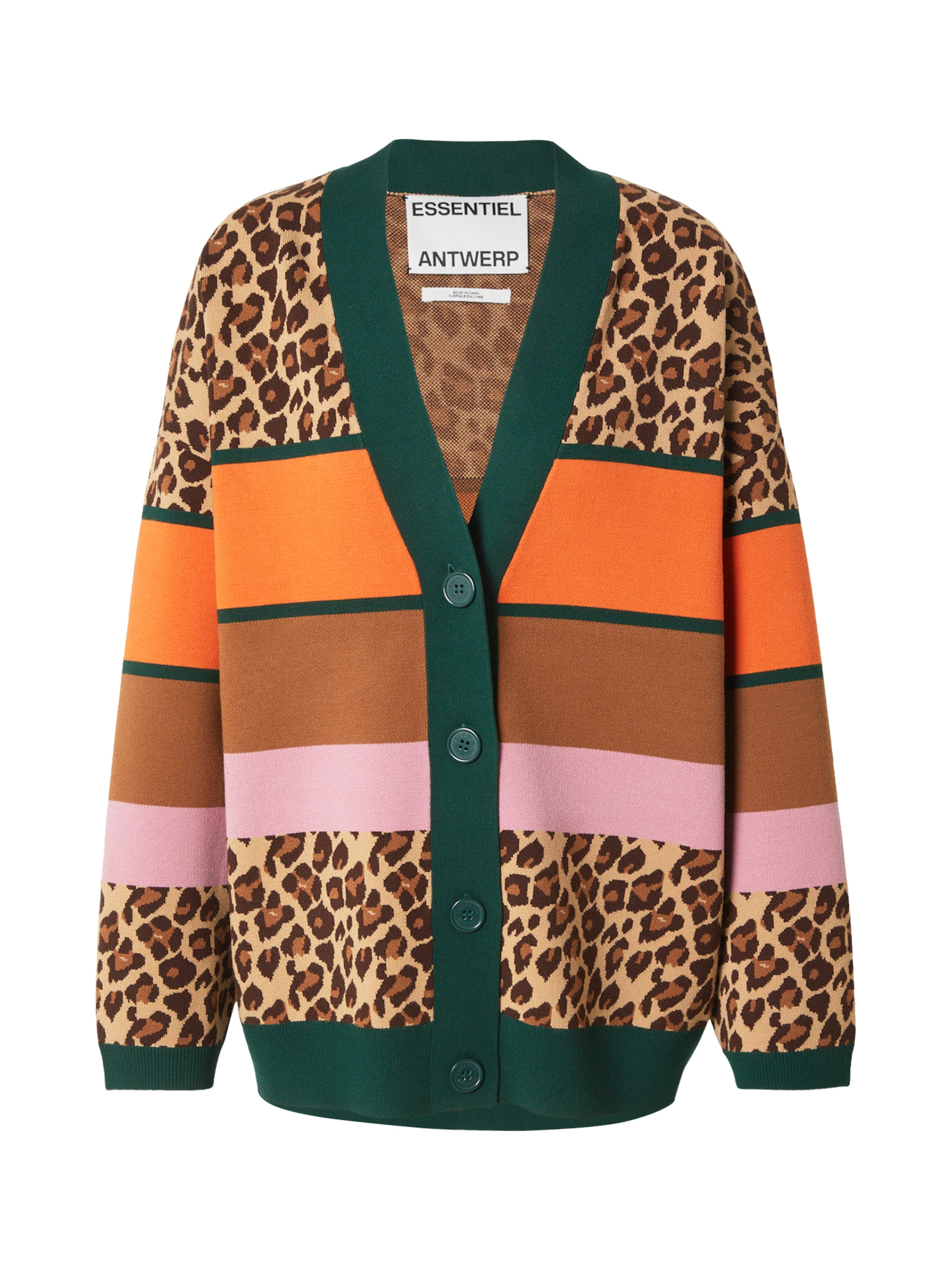 Essentiel Antwerp Strickjacke 'KAUDI' in Braun: Vorderseite