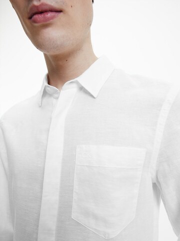 Calvin Klein Regular fit Button Up Shirt in White