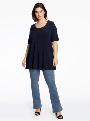 YOEK Flared Jeggings in Blau