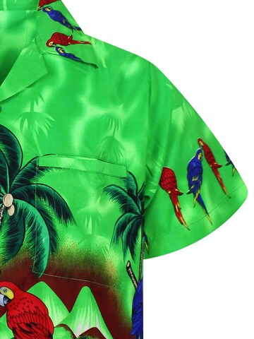 King Kameha Shirt 'Parrot' in Groen