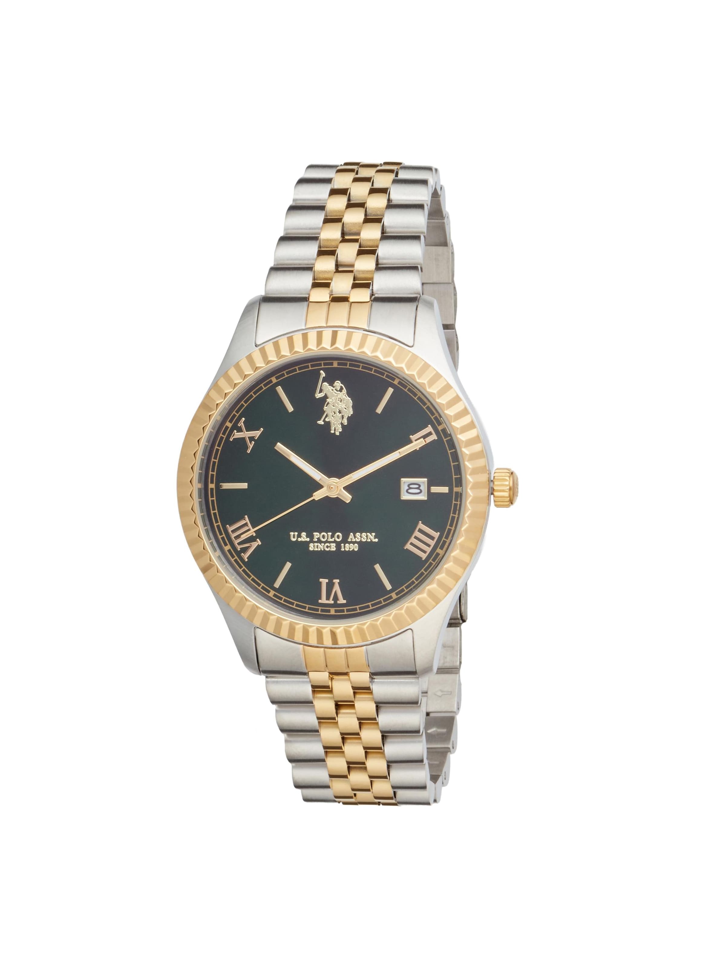 Montre à affichage analogique 'Brandon Steel' U.S. POLO ASSN. en jaune : devant