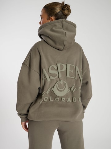 South Beach Sweatshirt 'Aspen' in Groen: voorkant