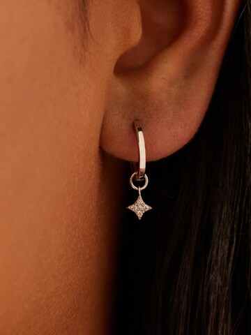 Lucardi Earrings 'Stern' in Silver: front