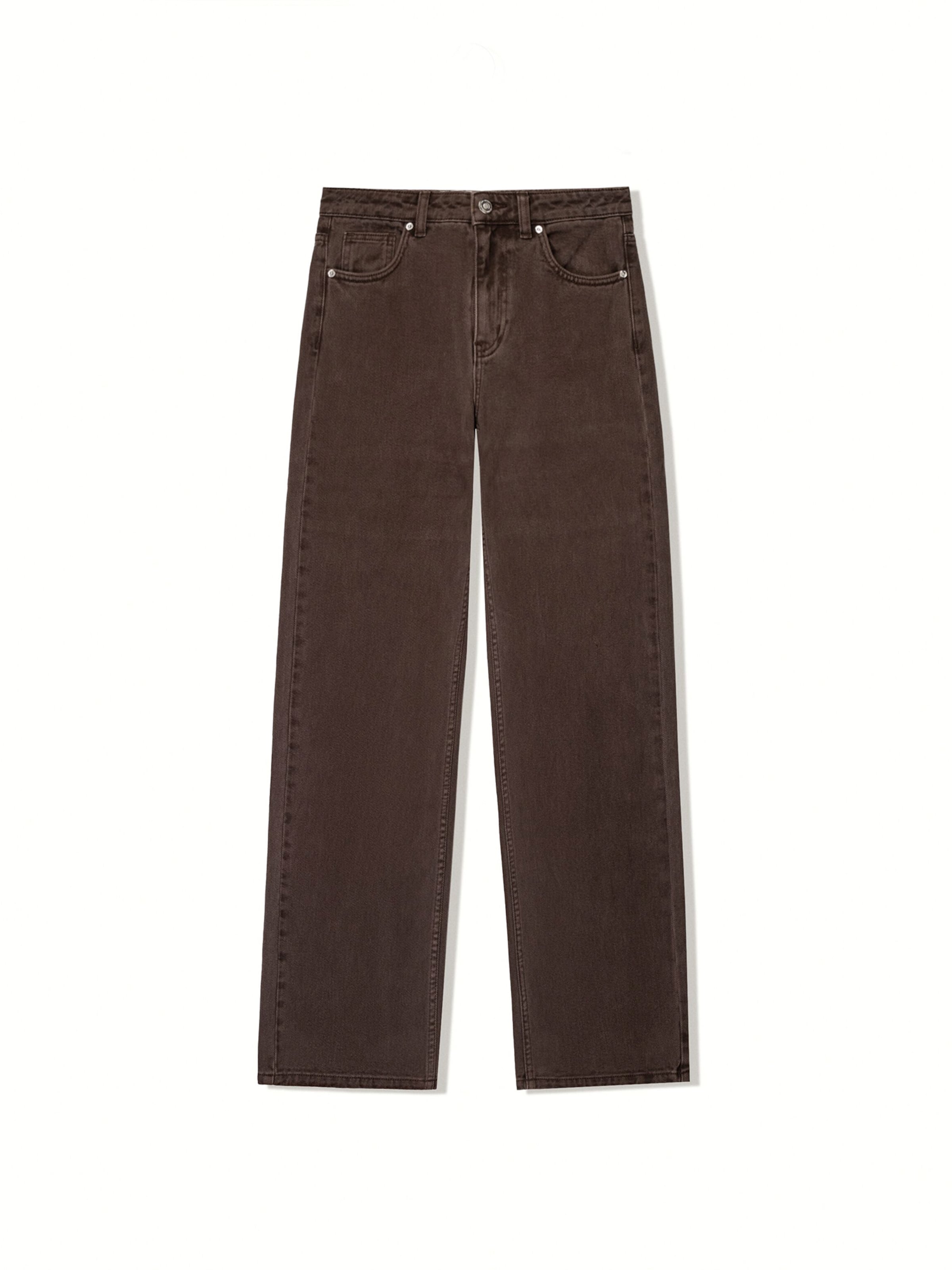 Bershka Wide Leg Jeans i brun: forside