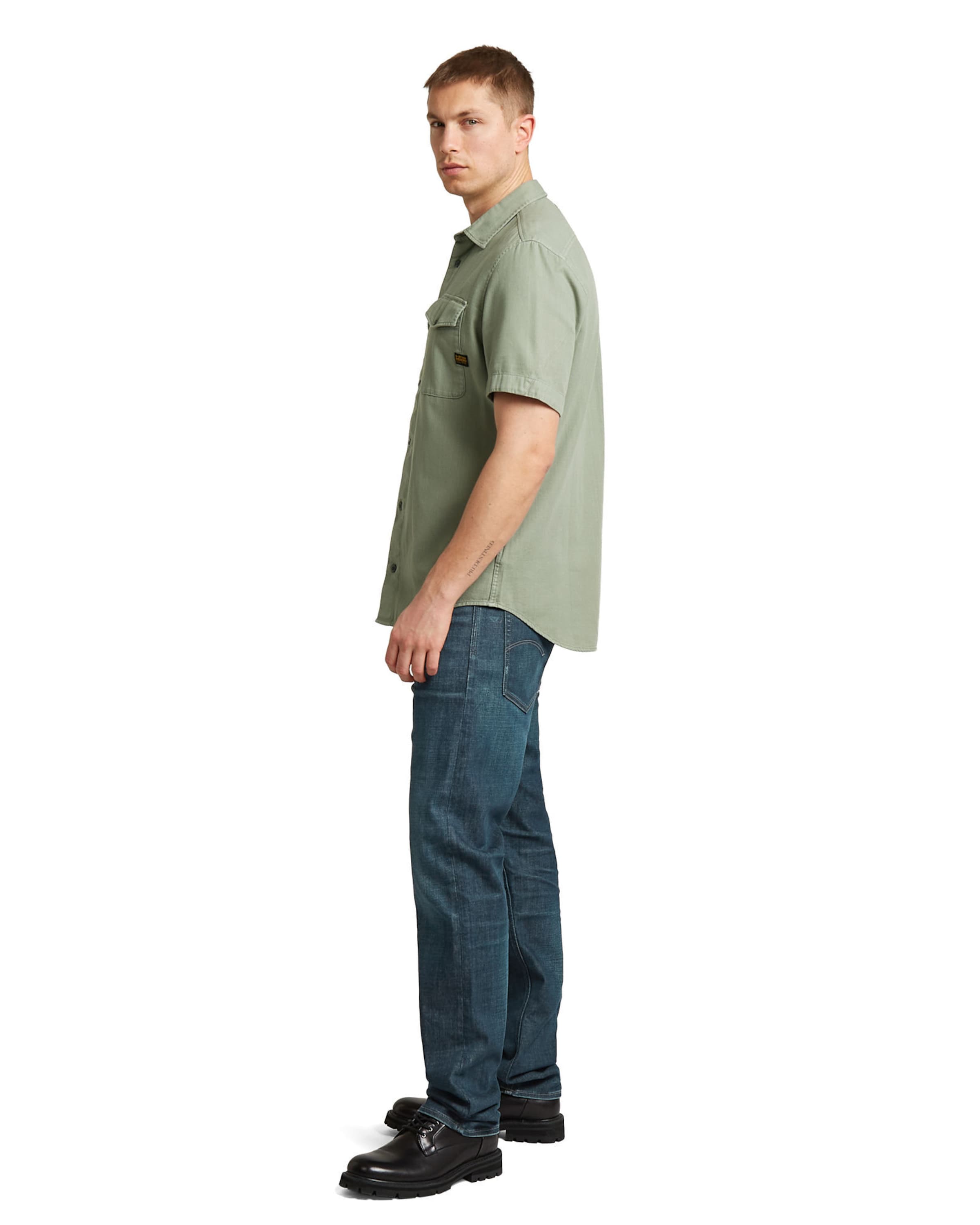 G-STAR Slim Fit Shirts - 'Marine Slim Shirt' in Grün