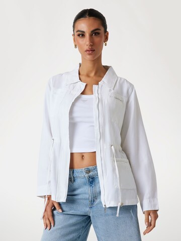 GUESS Between-Season Jacket in White: front