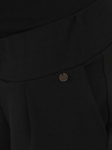 LOVE2WAIT Zvonové kalhoty Kalhoty se sklady v pase – černá