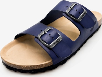 thies Mules 'Eco Leather Sandal' in Blue: front