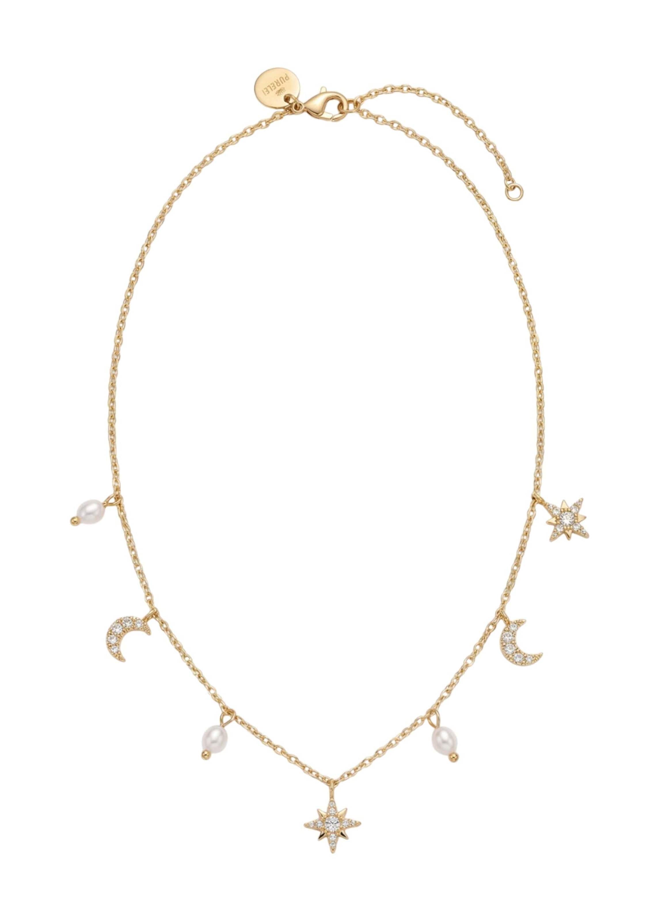 PURELEI Kette 'Night Glow' in Gold: Vorderseite