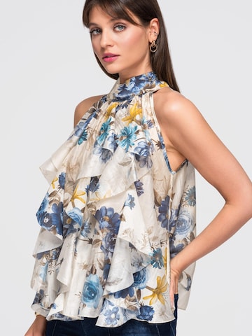 Ombre Bluse‌‌‌‌‌‌‌‌ in Blau