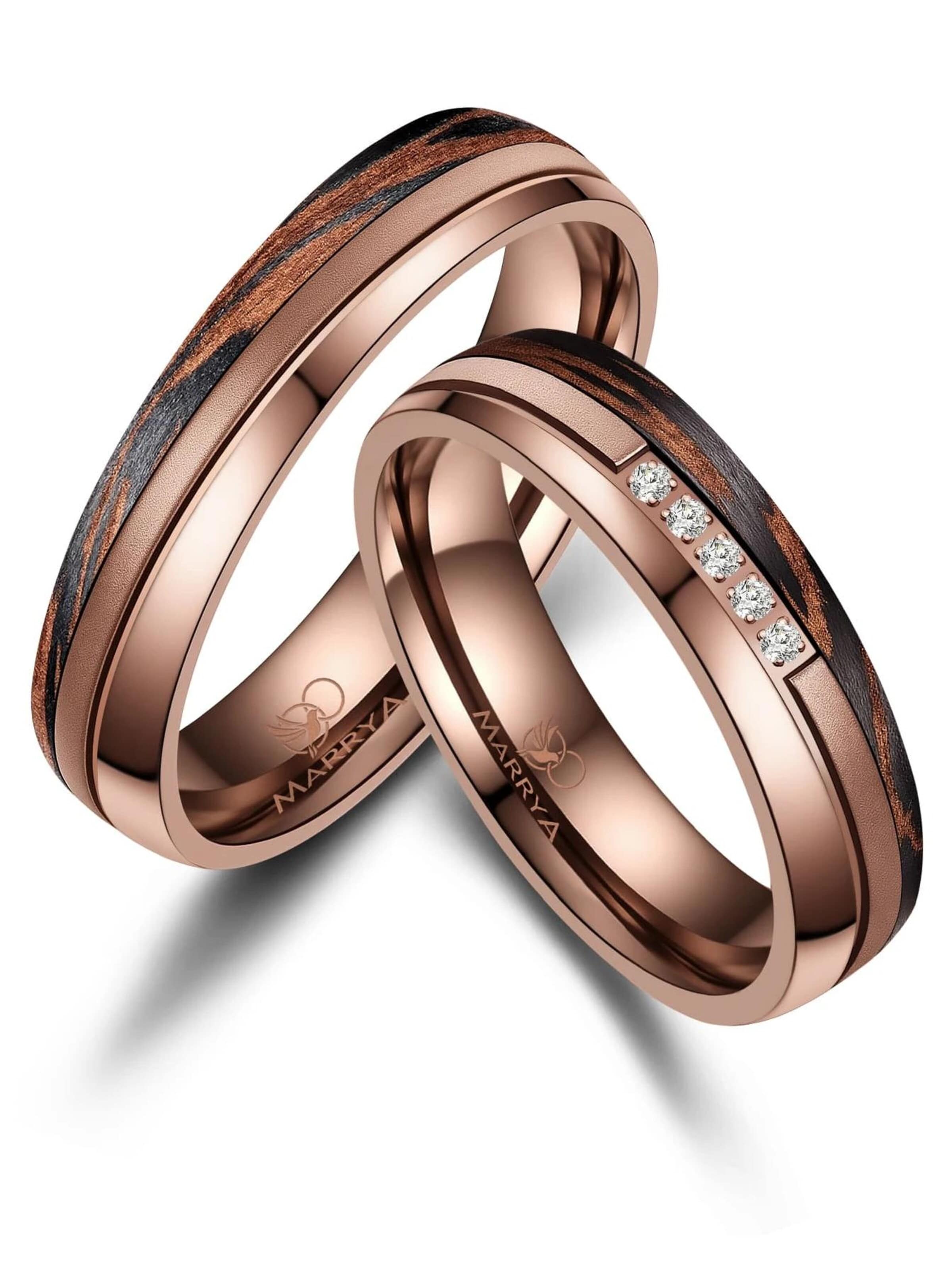 Anello 'MARRYA Ehering CB-01 Carbon-Bronze' di MARRYA in marrone