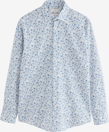 Next Slim fit Button Up Shirt in Blue: front