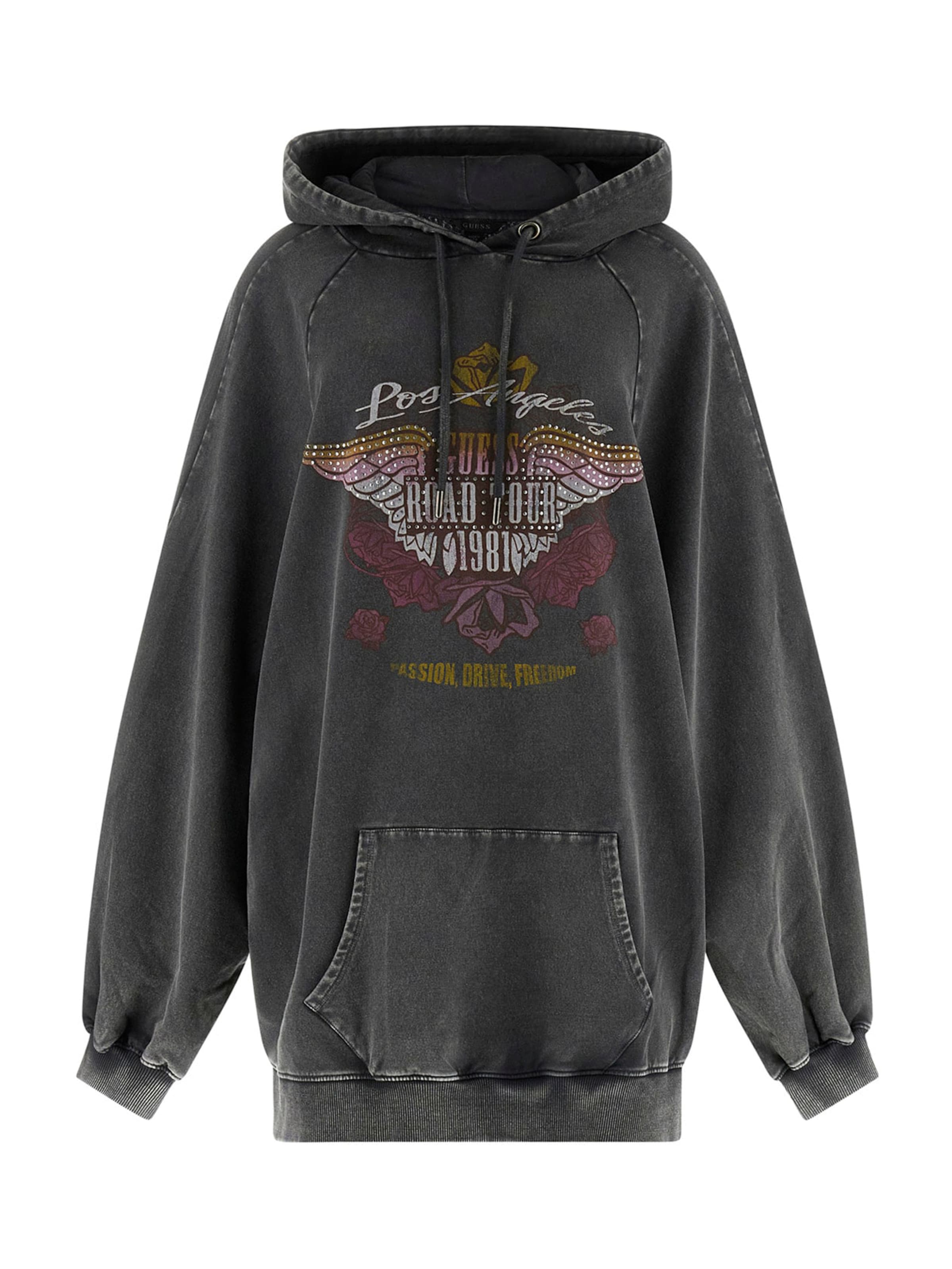 GUESS - Sudadera en negro: frente