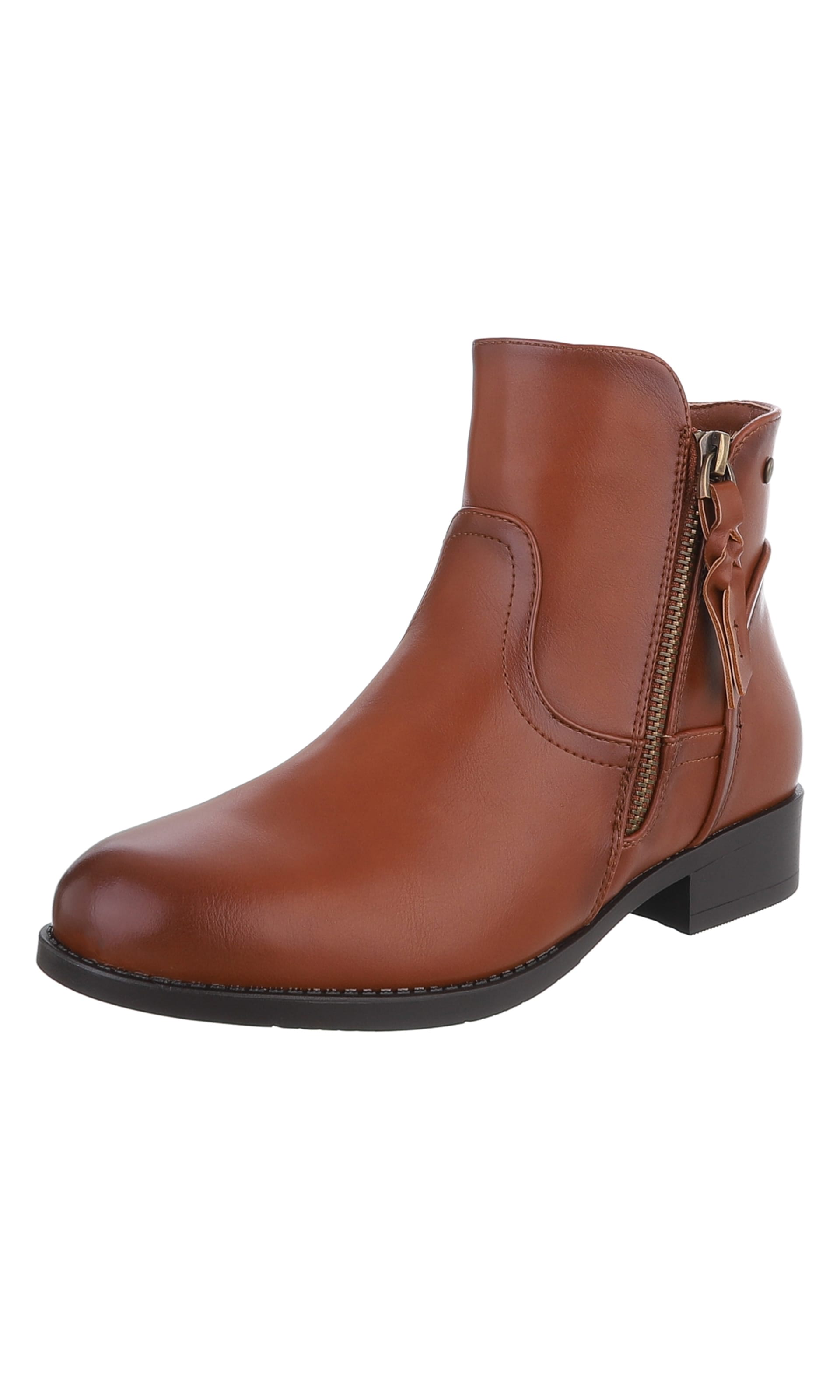 Ital-Design Stiefelette in camel, Produktansicht