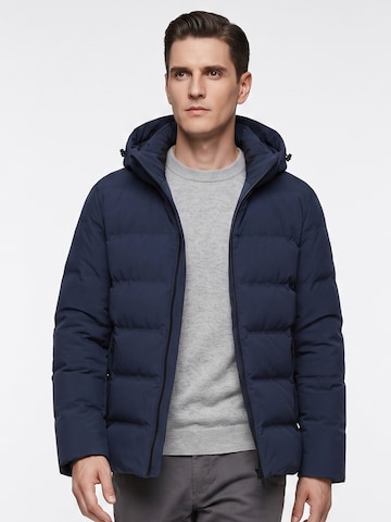 ALLTHEMEN Winter Jacket 'Wärmekammer' in Blue: front