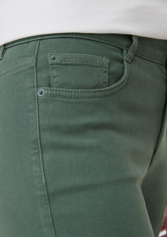 comma casual identity Flared Trousers with creases in Green