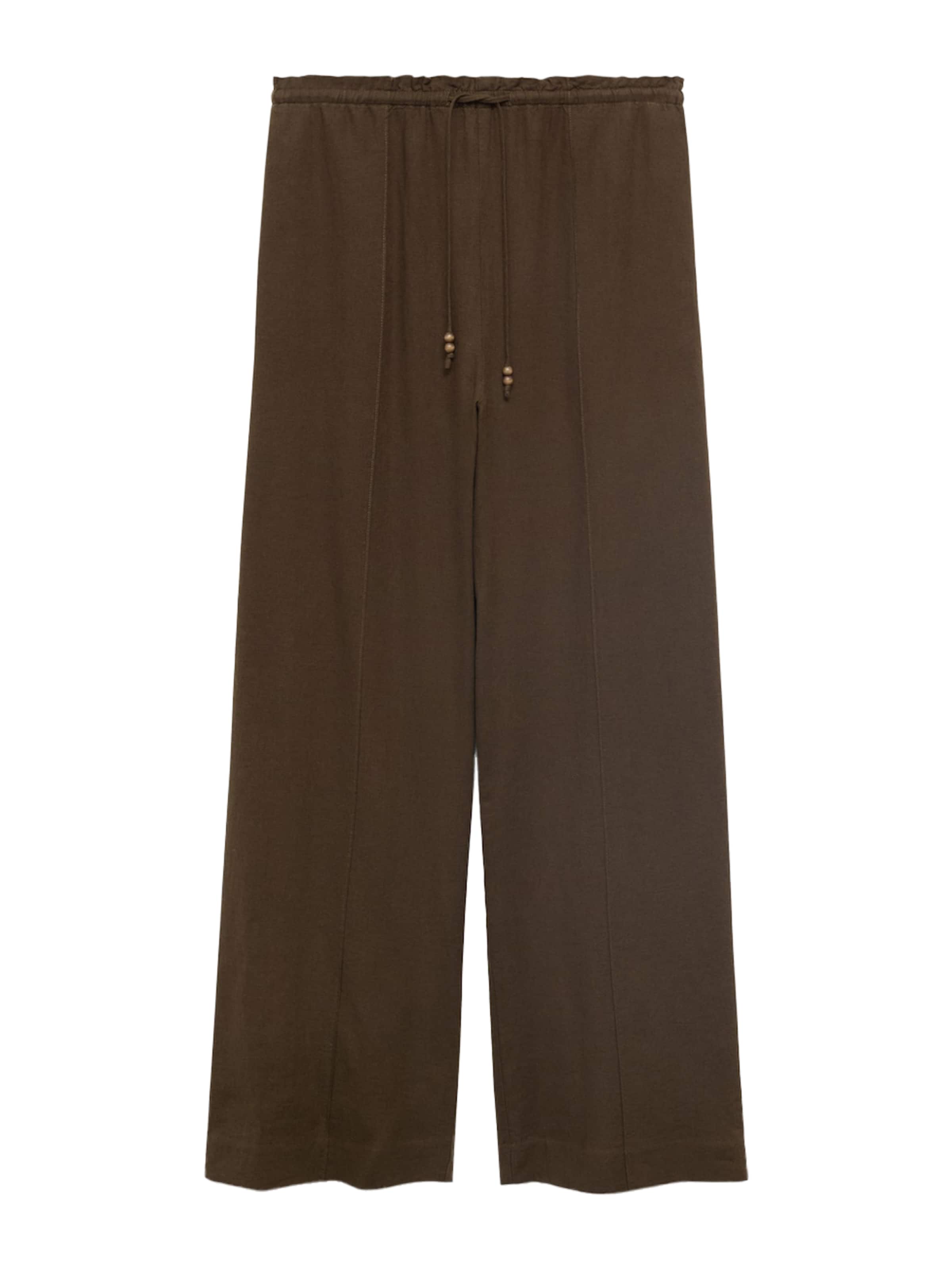 Loosefit Pantalon 'SCOTT' MANGO en marron : devant