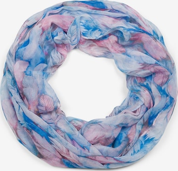 styleBREAKER Schlauchschal 'Loop mit bunten Federn' in Blau: Vorderseite