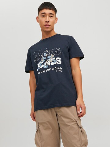 JACK & JONES T-Shirt 'Hunt' in Blau: Vorderseite