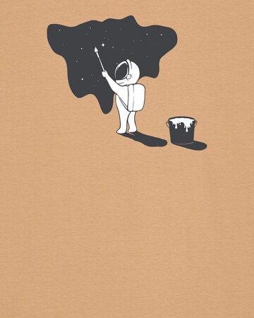 T-Shirt 'Painting space' Watapparel en beige