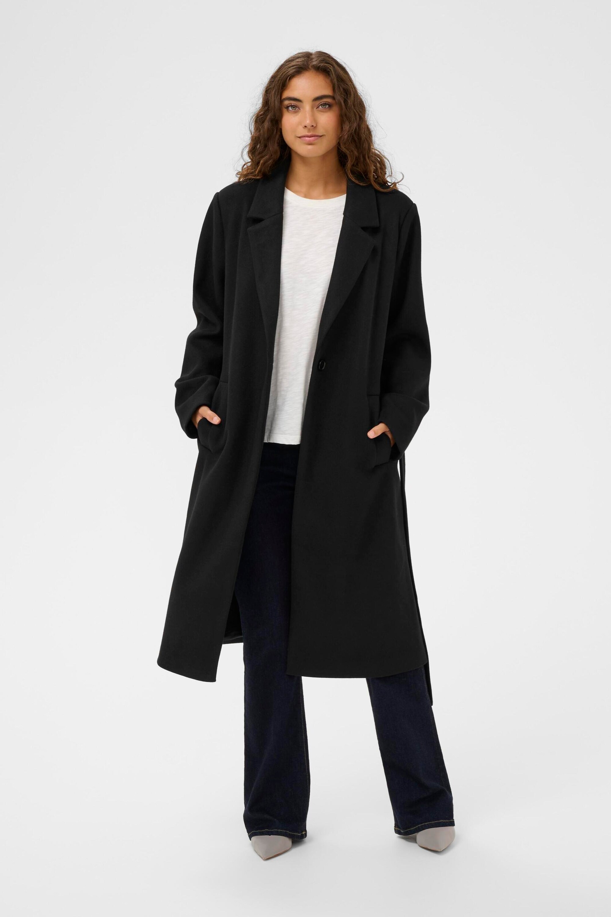 Manteau mi-saison 'CUpalona' CULTURE en noir : devant