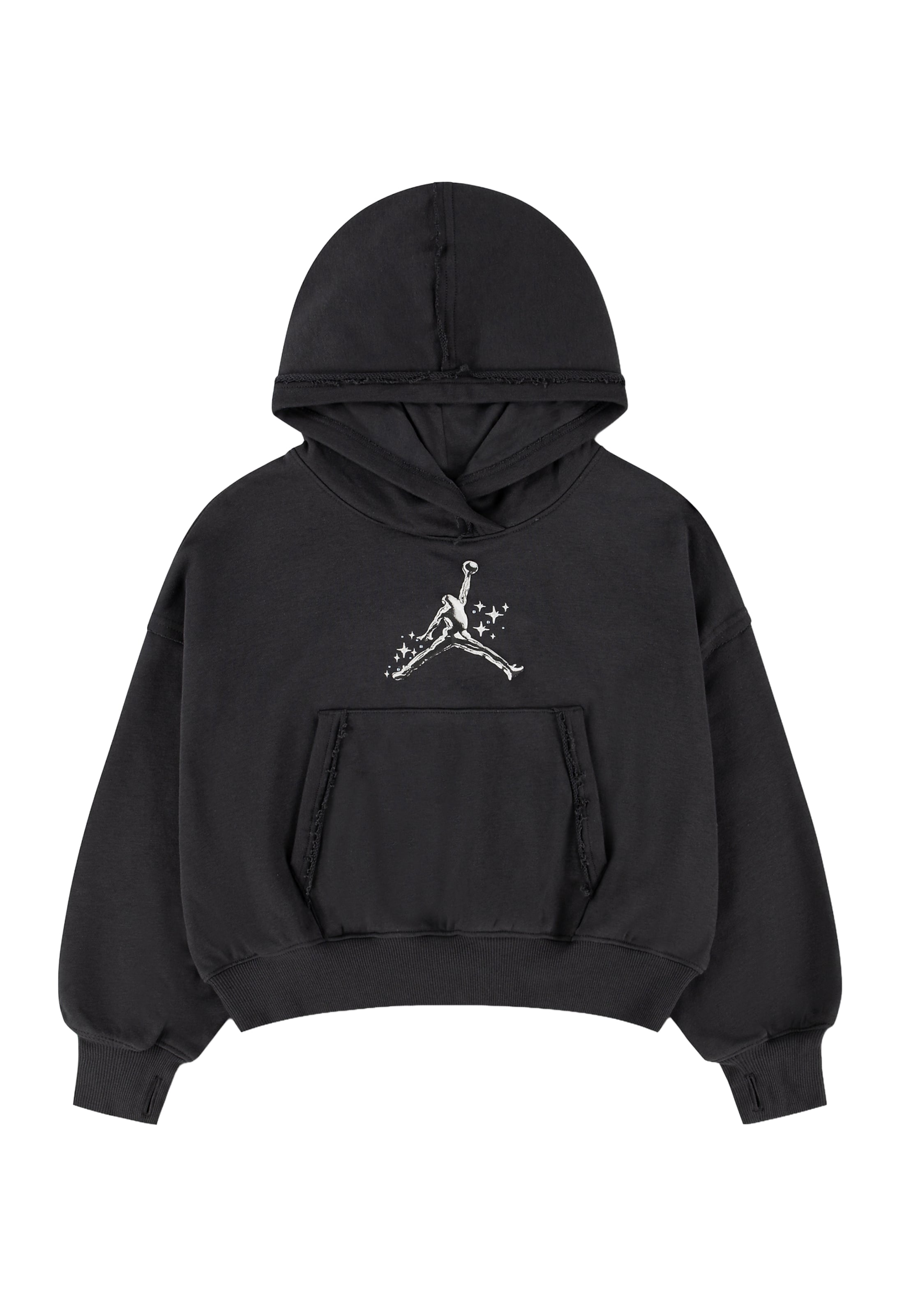 JordanSweater majica 'REBEL ROSE' - crna boja: prednji dio
