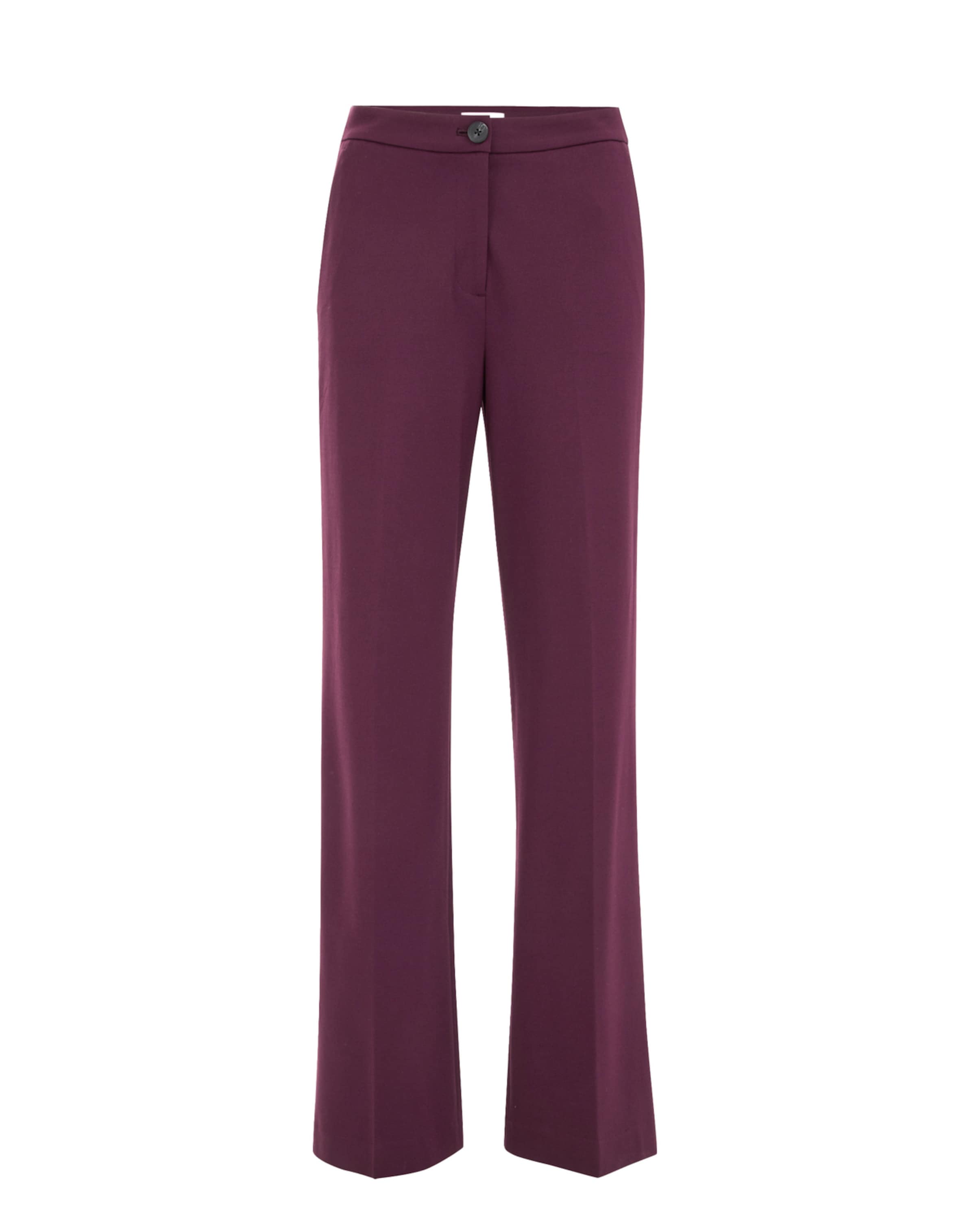 purpurinė WE Fashion Plačios klešnės Kelnės su kantu: priekis