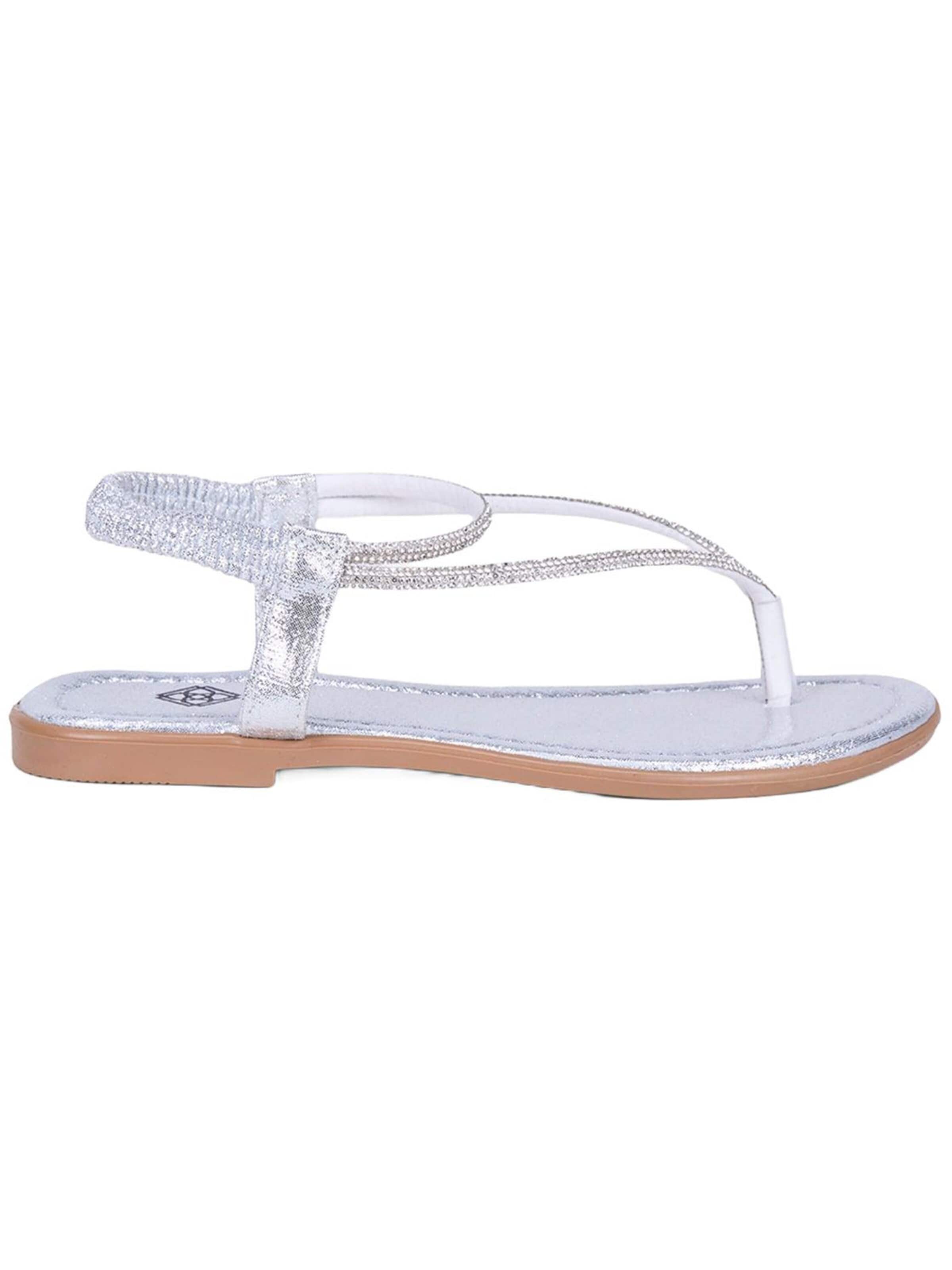 Desa - Sandalias de dedo 'Zehenstegsandalen' en plata