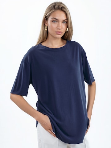 T-shirt Busem en bleu : devant