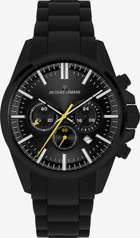 Jacques Lemans Armbanduhr in Schwarz: predná strana