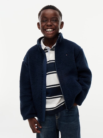 TOMMY HILFIGER Fleece jas in Blauw