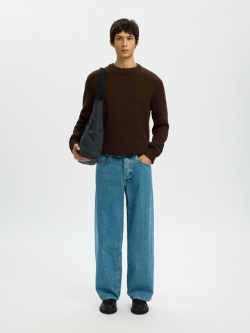 SELECTED Wide leg Jeans in Blauw