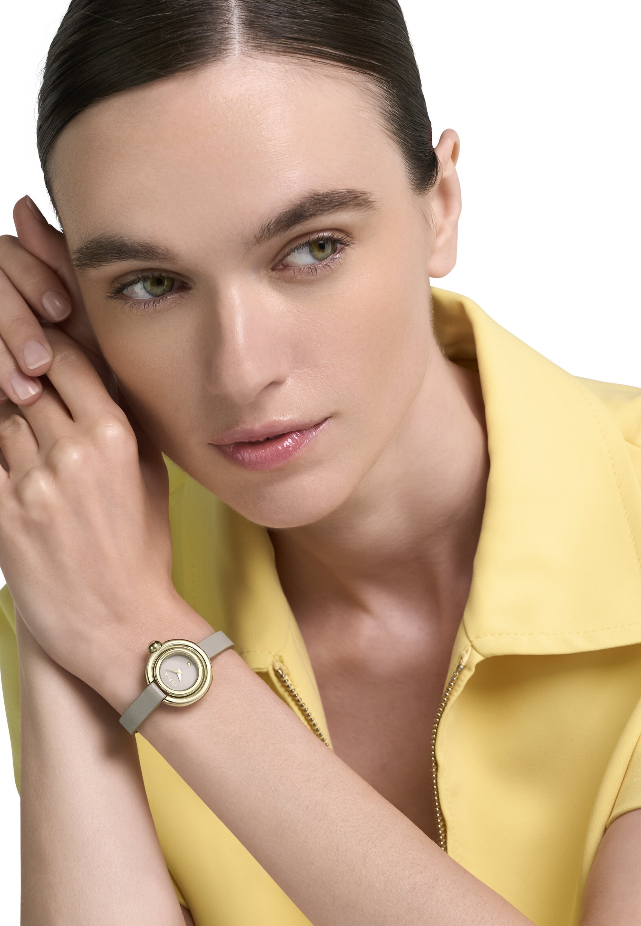 FURLA Analog watch 'Piercing' in Beige: front