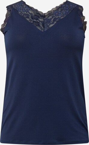 ONLY Carmakoma Top 'BENNEDIKTE' in Blauw: voorkant