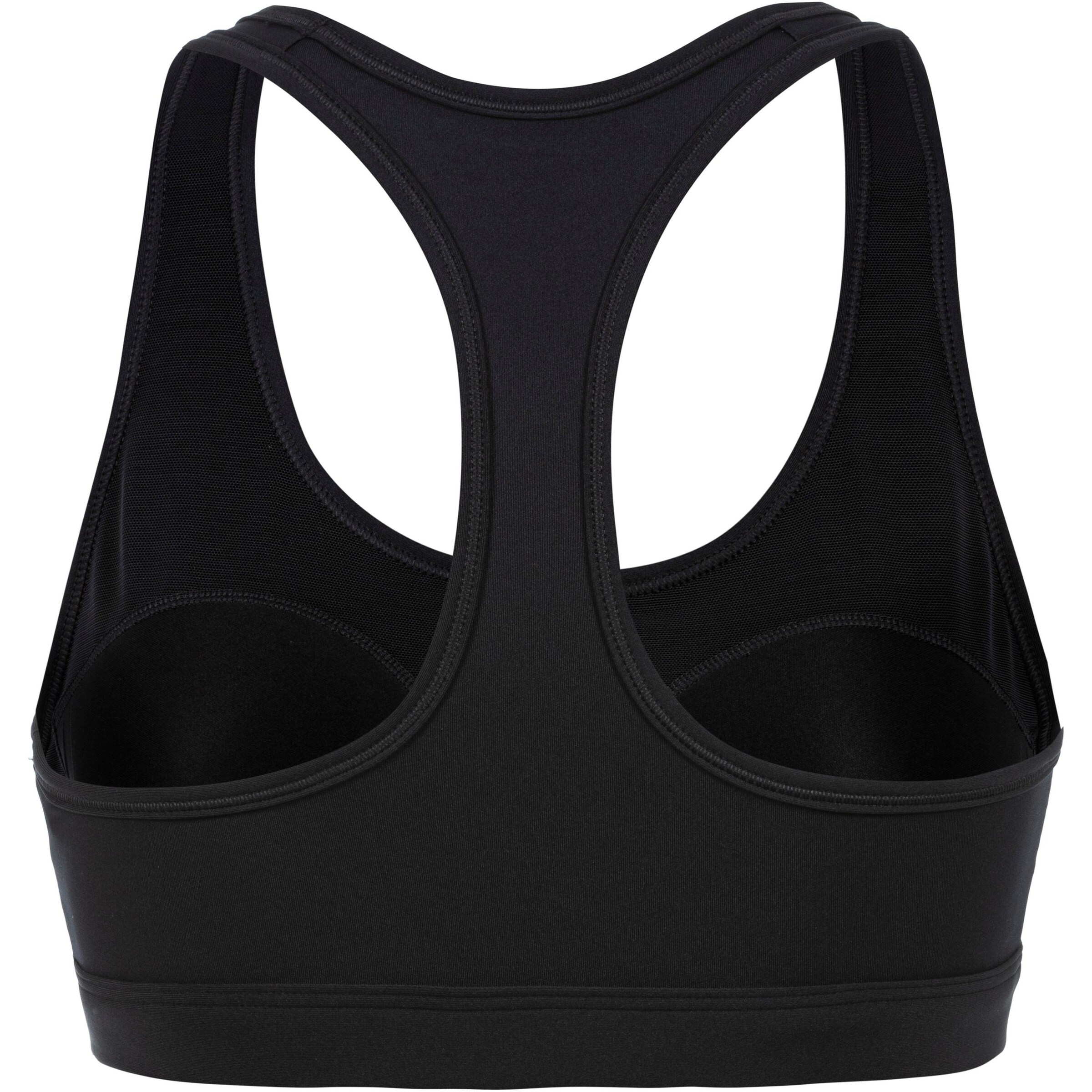 NIKE Bygelfri Sportbehå 'SWOOSH' i svart