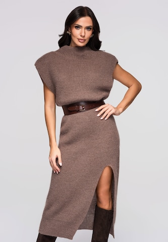 Ombre Trui ' LW-SWSW-0119' in Bruin: voorkant