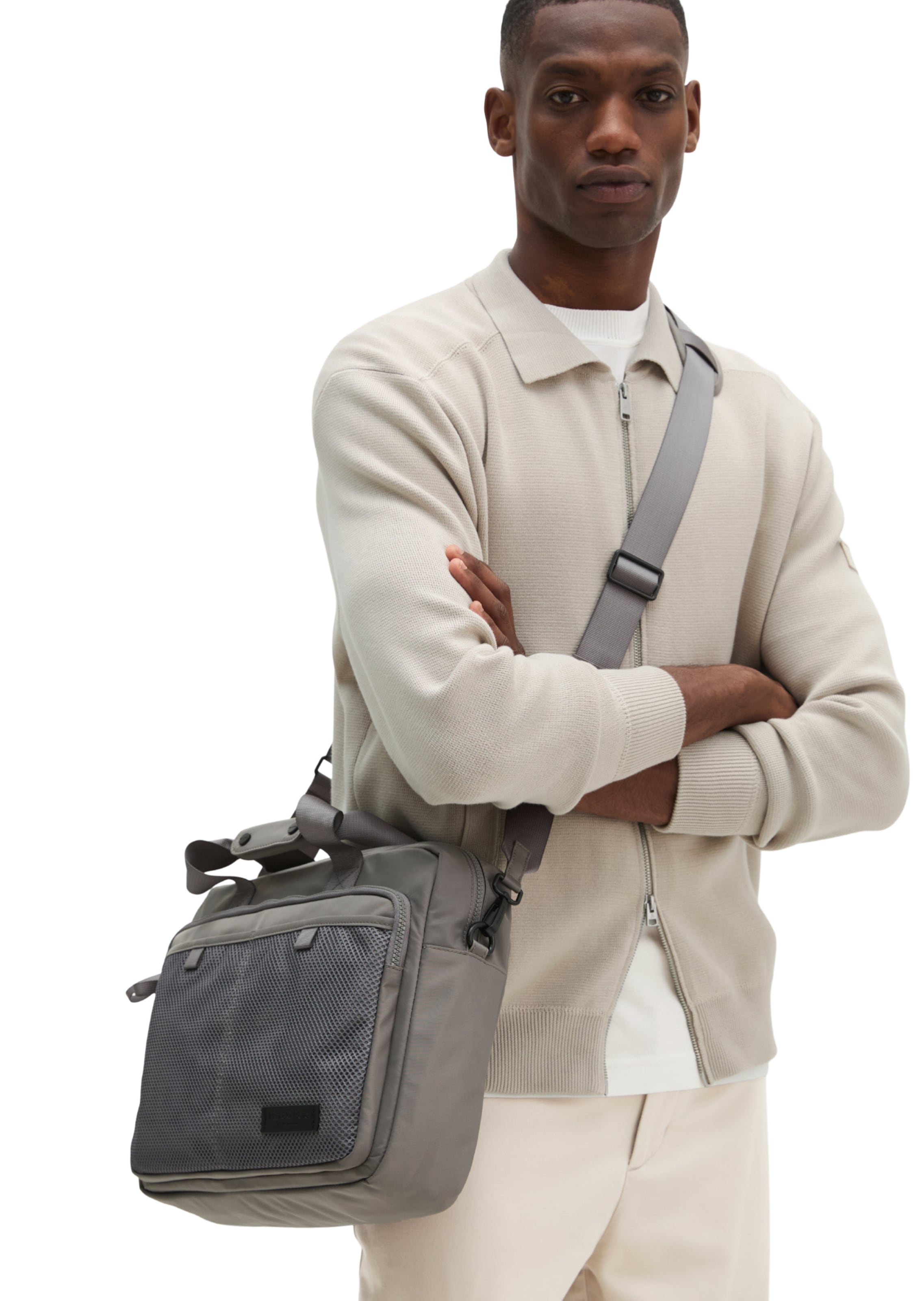 Marc O'Polo Laptoptasche in Grau: Vorderseite