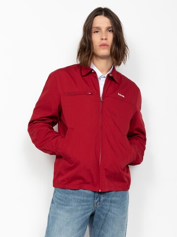 Manteau mi-saison Schott NYC en rouge : devant