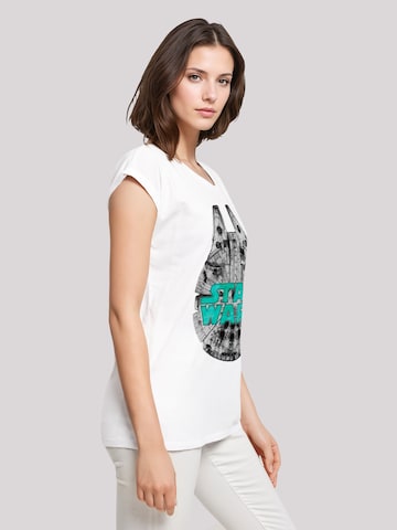 F4NT4STIC Shirt 'Star Wars Millennium Falke Grün' in White