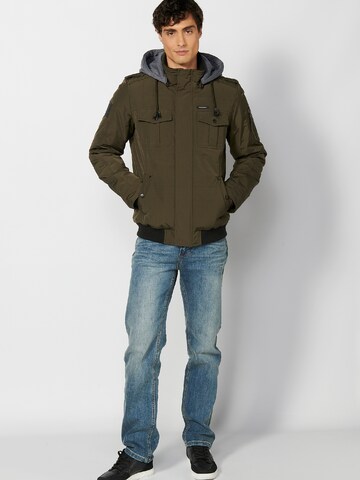 KOROSHI Between-season jacket in Green