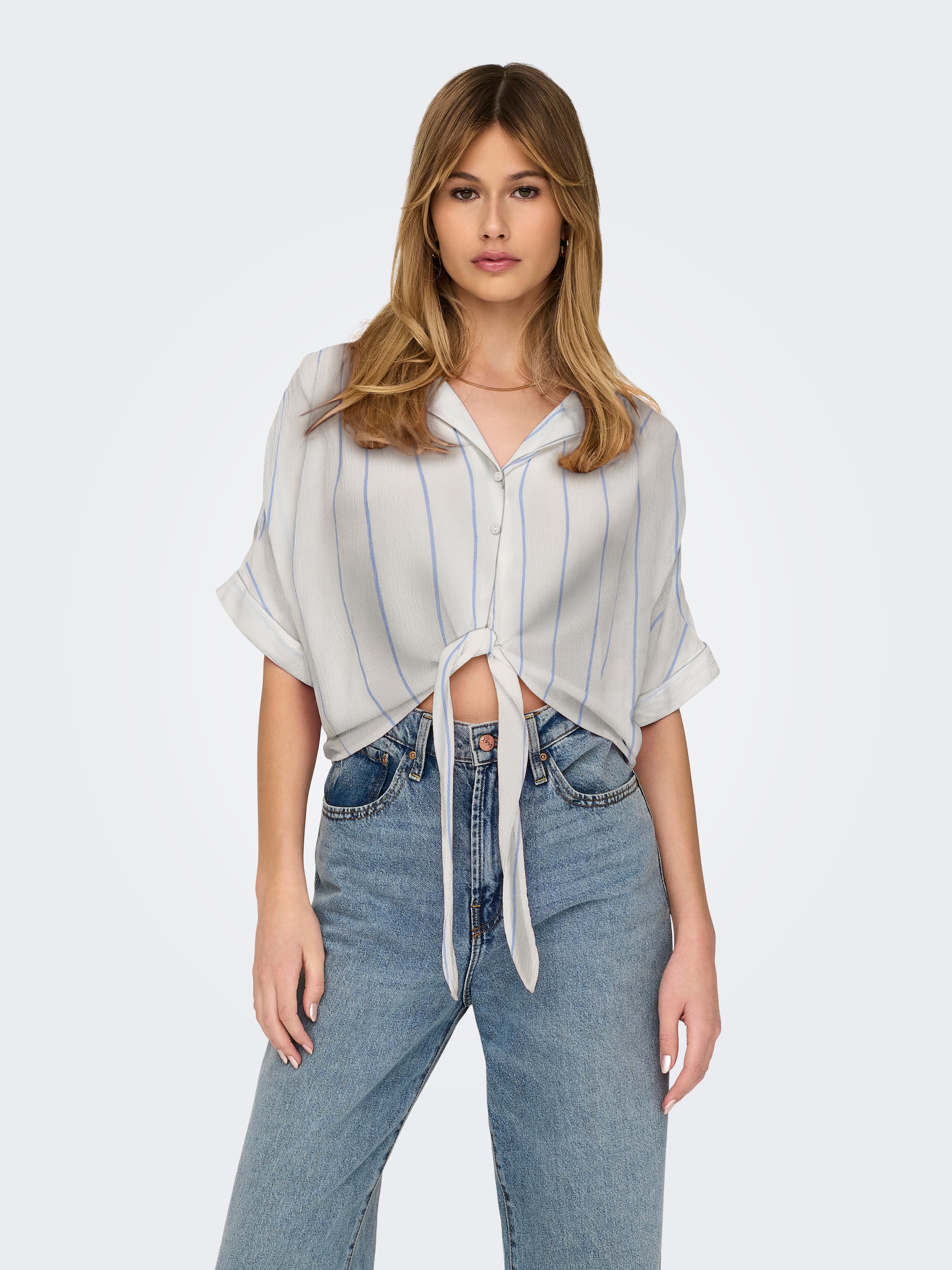 ONLY Блуза 'ONLPAULA' в бяло: отпред