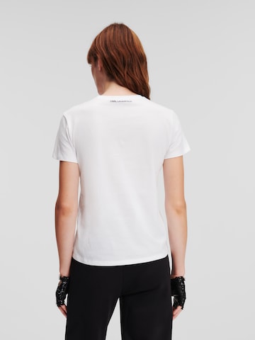 Maglietta ' Boucle Profile ' di Karl Lagerfeld in bianco